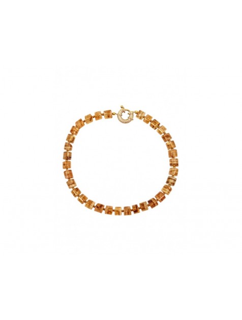 MÉRBABE Myrtle Necklace Brown Καφέ Κολιέ Από Κιτρίνη Χαλαζία