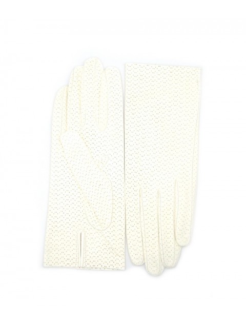 SERMONETA Nappa Unlined Leather Gloves White