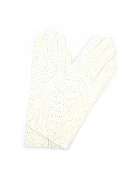 SERMONETA Nappa Unlined Leather Gloves White