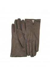 SERMONETA Nappa leather gloves cashmere lined Dark Brown Καφέ Δερμάτινα Γυναικεία Γάντια με επένδυση