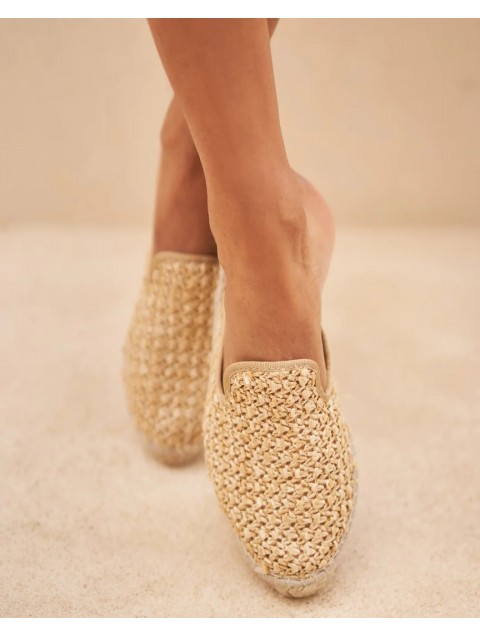 MANEBÌ Women's mules made of high quality raffia in natural color MANEBÌ Women's mules made of high quality raffia in natural color