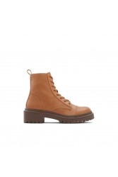 ALDO GOER Tan leather ankle boot with laces
