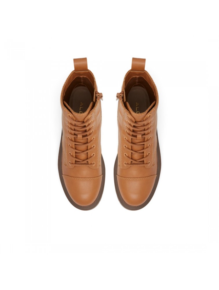ALDO GOER Tan leather ankle boot with laces