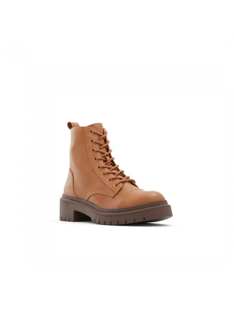 ALDO GOER Tan leather ankle boot with laces