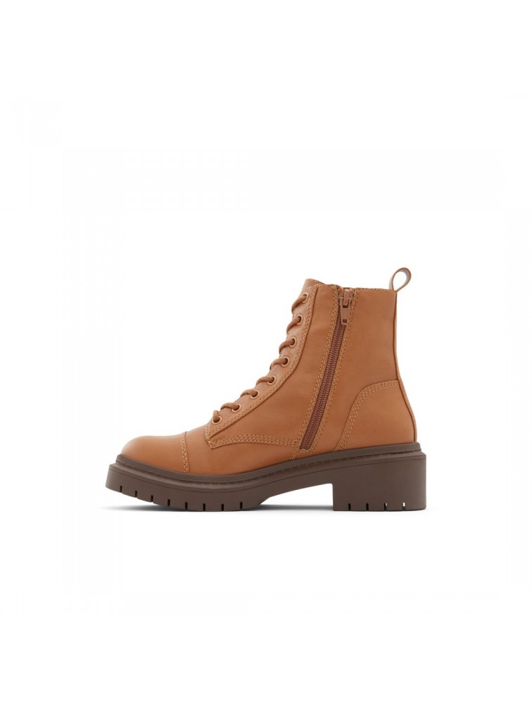 ALDO GOER Tan leather ankle boot with laces