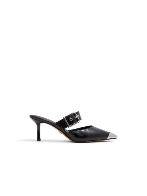 ALDO GRETLA Black heel with metallic toe