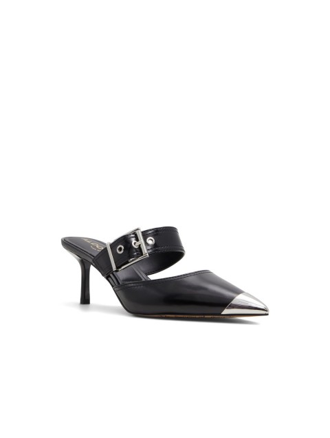 ALDO GRETLA Black heel with metallic toe