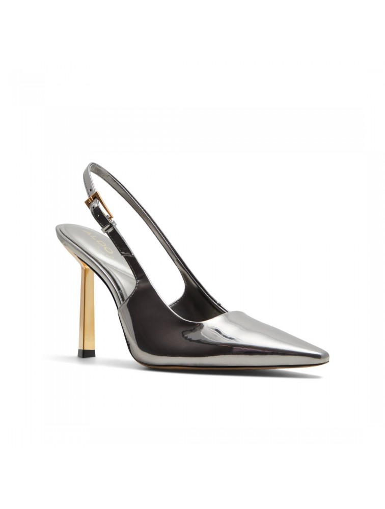 ALDO MARYSA Charcoal heels with gold heel 100021041045