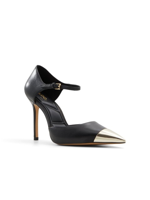 ALDO MYSHA Black heels with metal toe