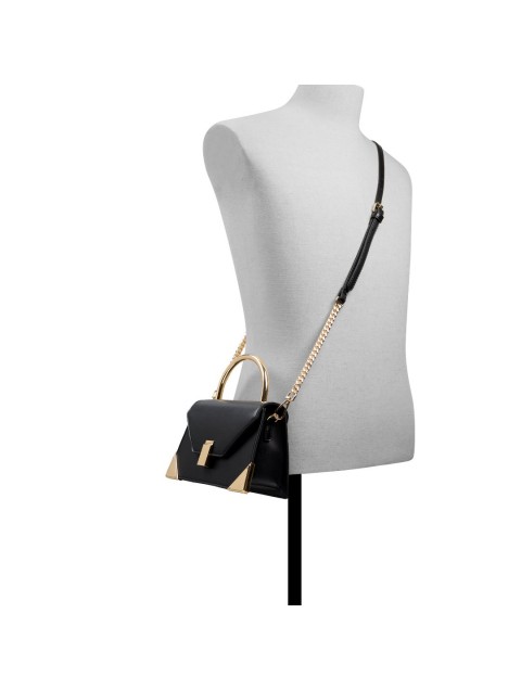 ALDO TAMAR Black women's handbag with metallic details ALDO TAMAR Black women's handbag with metallic details