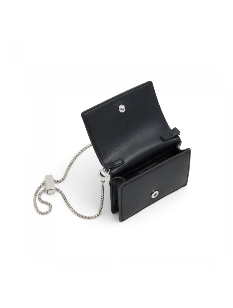 ALDO TUX Μαύρο χιαστί τσαντάκι με στρας