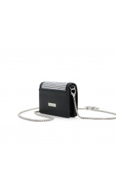 ALDO TUX Μαύρο χιαστί τσαντάκι με στρας