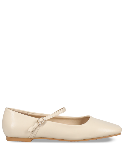 MIGATO Ecru women's mary jane ballerina