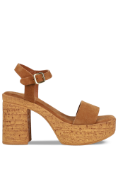 MIGATO Beige Leather Women's Sandals