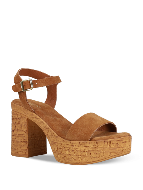 MIGATO Beige Leather Women's Sandals