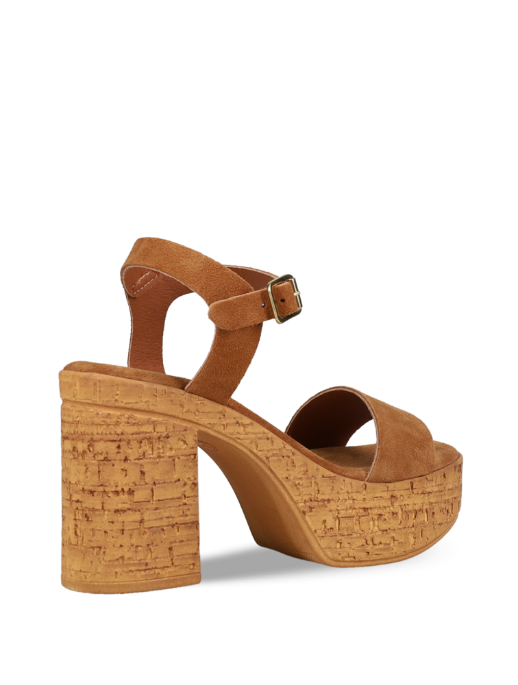 MIGATO Beige Leather Women's Sandals
