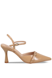 MIGATO Μπεζ Slingback Γυναικείες Γόβες