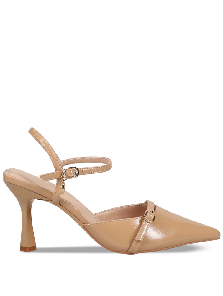 MIGATO Μπεζ Slingback Γυναικείες Γόβες
