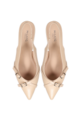Migato Μπεζ Slingback Γυναικείες Μπαλαρίνες