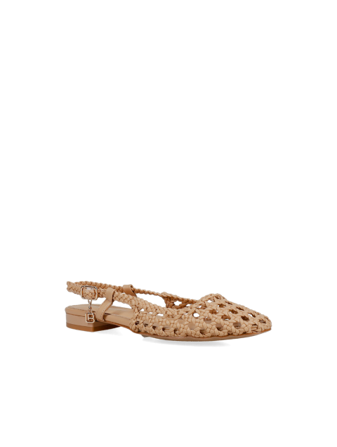 LAURA BIAGIOTTI Beige Women's Perforated Ballerinas