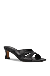 MIGATO Black Women's Mules With Cross Straps
