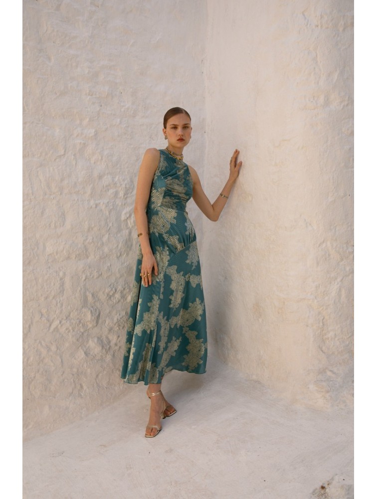 NIDODILEDA Freda Dress Peacock Blue Πράσινο Φόρεμα