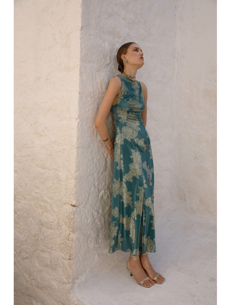 NIDODILEDA Freda Dress Peacock Blue Πράσινο Φόρεμα