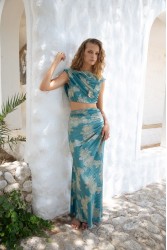 NIDODILEDA Auralis Skirt Peacock Blue