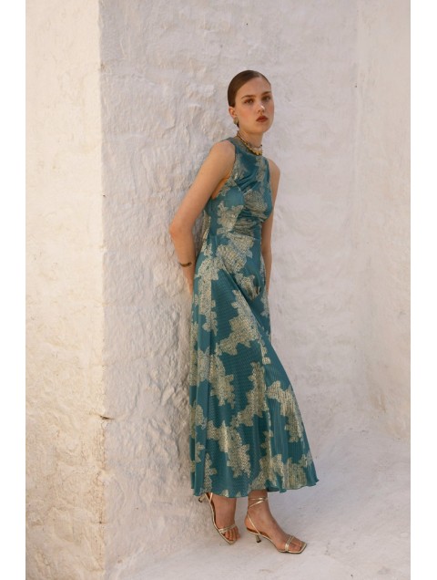 NIDODILEDA Freda Dress Peacock Blue Πράσινο Φόρεμα 