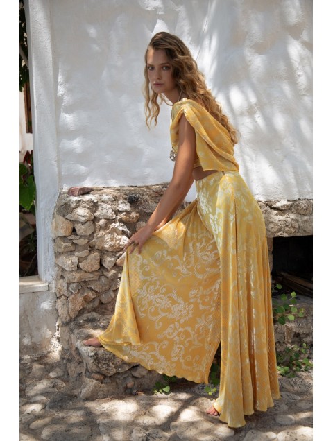 NIDODILEDA Virel Pants Gold Yellow Κίτρινη Παντελόνα