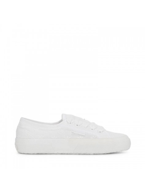 SUPERGA Flower Sneakers  White Λευκά Γυναικεία Κεντητά Sneakers