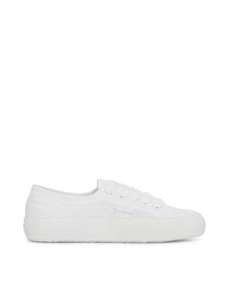 SUPERGA Flower Sneakers  White Λευκά Γυναικεία Κεντητά Sneakers