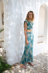 NIDODILEDA Auralis Skirt Peacock Blue