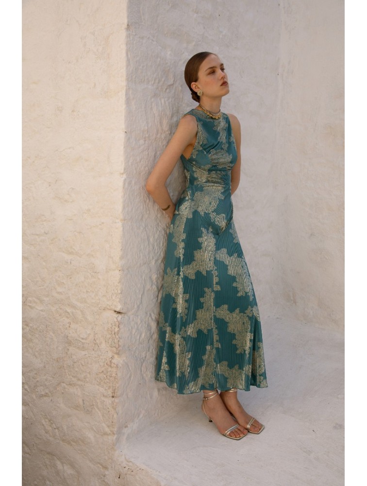 NIDODILEDA Freda Dress Peacock Blue Πράσινο Φόρεμα