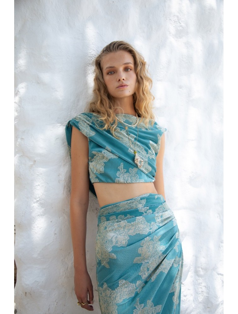 NIDODILEDA Auralis Skirt Peacock Blue