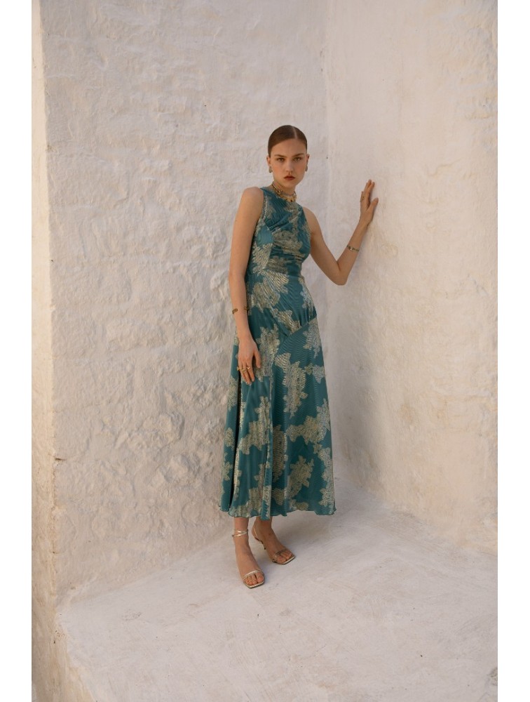 NIDODILEDA Freda Dress Peacock Blue Πράσινο Φόρεμα