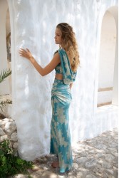 NIDODILEDA Auralis Skirt Peacock Blue