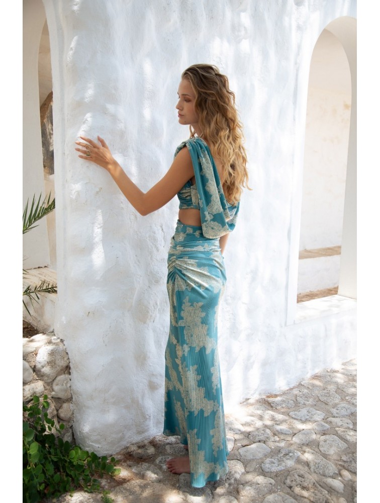 NIDODILEDA Auralis Skirt Peacock Blue