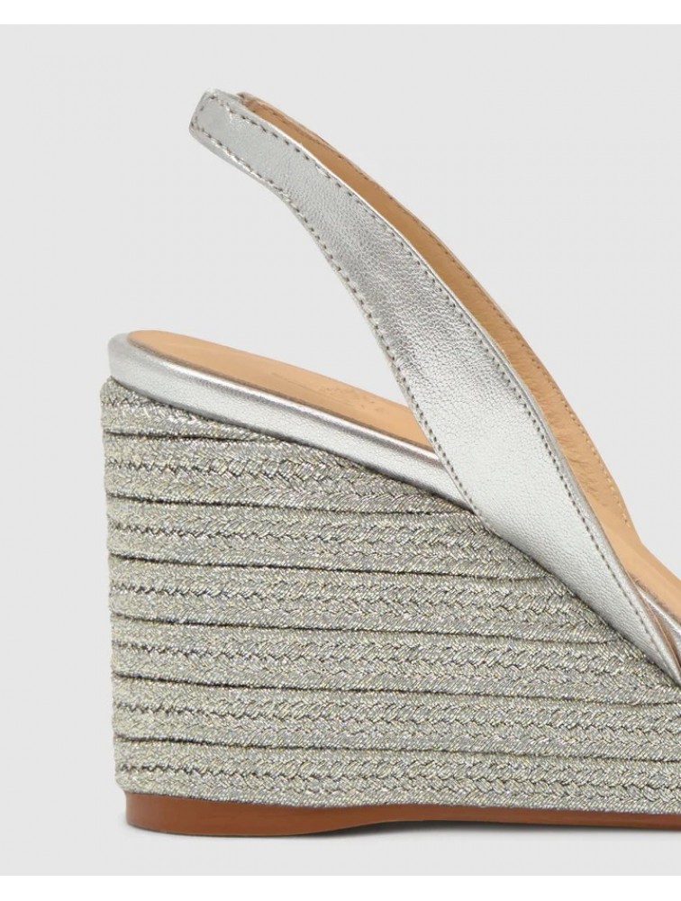 CASTAÑER Barby Ασημένιες Γυναικείες Slingback  Eσπαντρίγιες