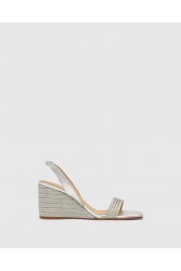 CASTAÑER Barby Ασημένιες Γυναικείες Slingback  Eσπαντρίγιες