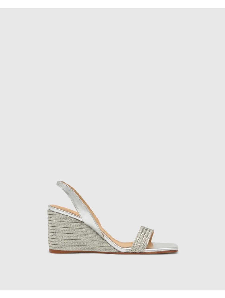 CASTAÑER Barby Ασημένιες Γυναικείες Slingback  Eσπαντρίγιες