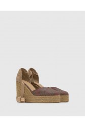 ETRO x CASTAÑER Καφέ Πολύχρωμες Χειροποίητες Δερμάτινες Γυναικείες Εσπαντρίγιες
