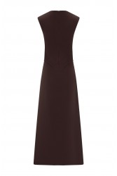 LA CHAINE Drape Dress Brown Καφέ Φόρεμα