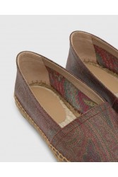 ETRO x CASTAÑER Καφέ Πολύχρωμες Χειροποίητες Δερμάτινες Γυναικείες Μπαλαρίνες Εσπαντρίγιες