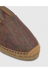 ETRO x CASTAÑER Καφέ Πολύχρωμες Χειροποίητες Δερμάτινες Γυναικείες Μπαλαρίνες Εσπαντρίγιες