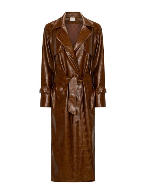 LA CHAINE Insomnia Trench Coat Brown Καφέ Καπαρντίνα