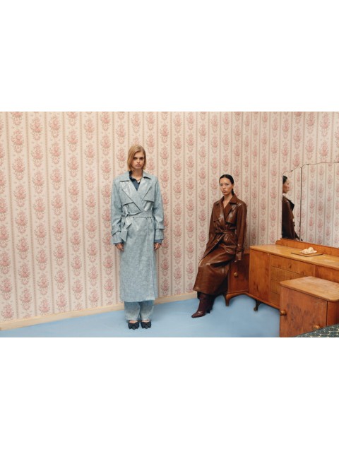 LA CHAINE Insomnia Trench Coat Brown Καφέ Καπαρντίνα