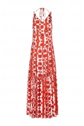 LA CHAINE Kenya Dress Kohyli Terracotta Κόκκινο Μάξι Φόρεμα
