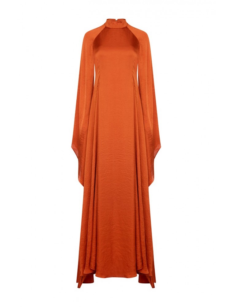 LA CHAINE Mystique Maxi Terracotta Dress Φόρεμα Στο Χρώμα Της Τερρακόττας