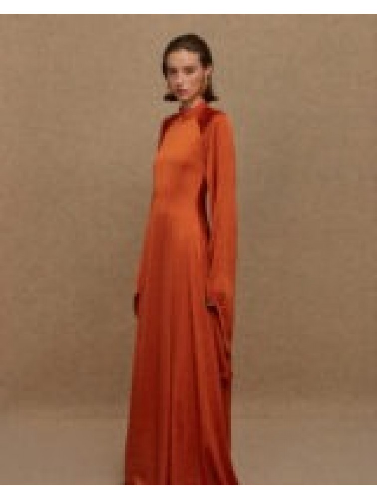 LA CHAINE Mystique Maxi Terracotta Dress Φόρεμα Στο Χρώμα Της Τερρακόττας